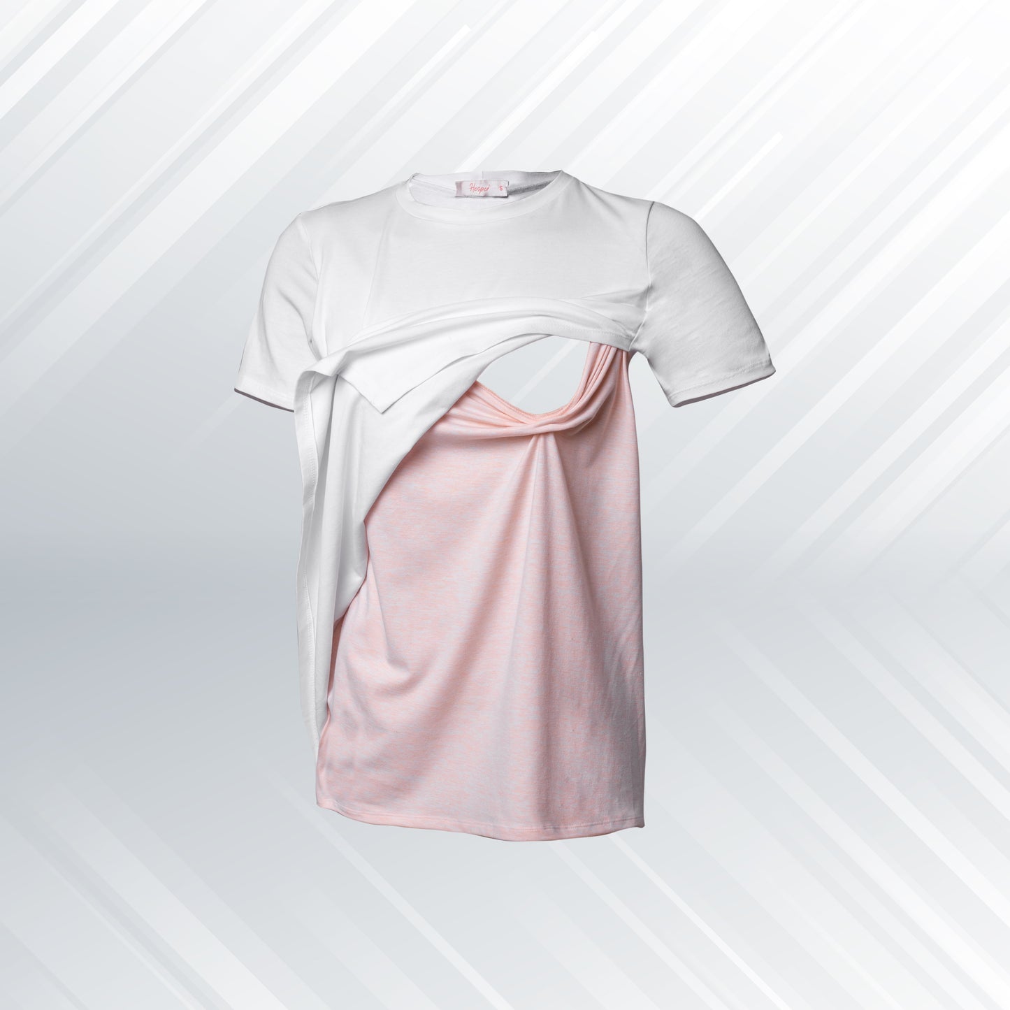 قميص رضاعة قصير الأكمام بتصميم قطري جانبي