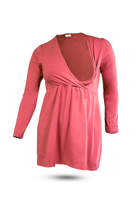 Basic maternity and nursing shirt long sleeves with