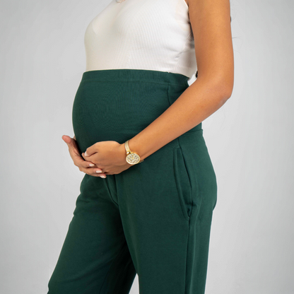 French terry maternity pants