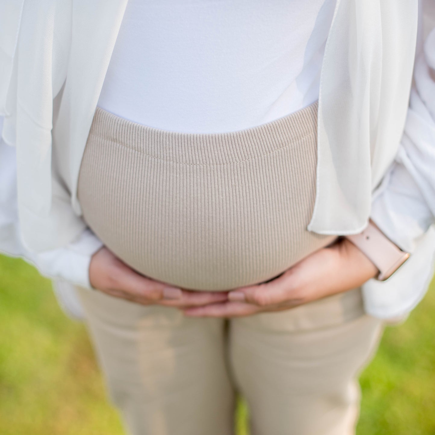 Maternity straight Pant Gabardine with cotton high waist