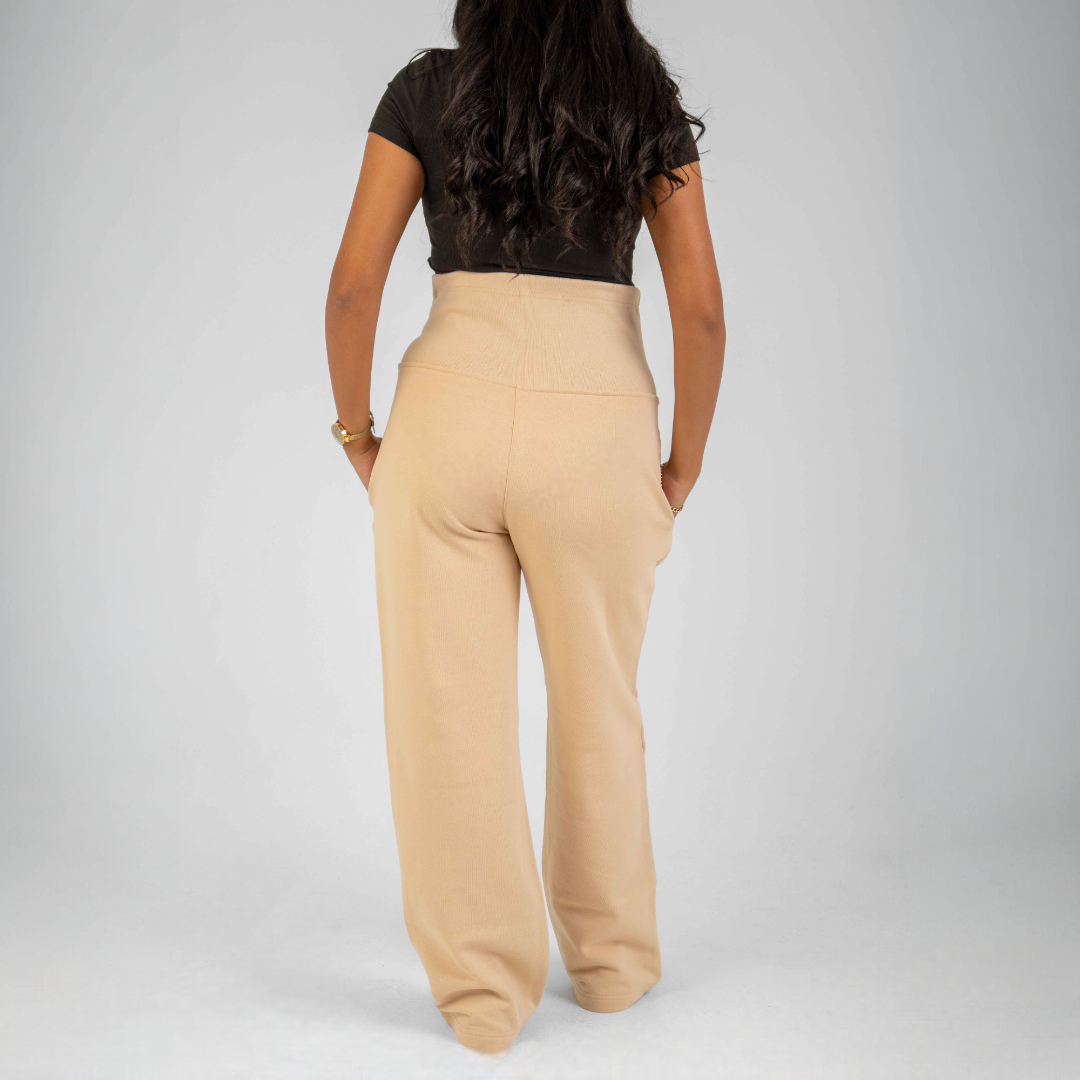 French terry maternity pants