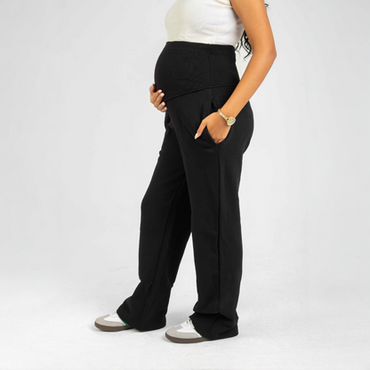 French terry maternity pants