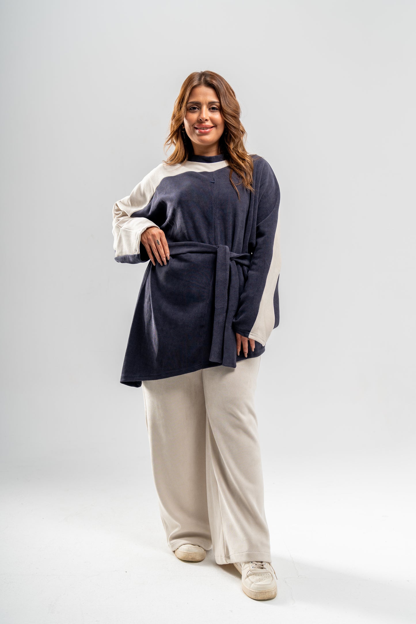 Waterfall Nursing and Maternity Oversized Top with Belt