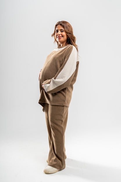 Waterfall Nursing and Maternity Oversized Top with Belt