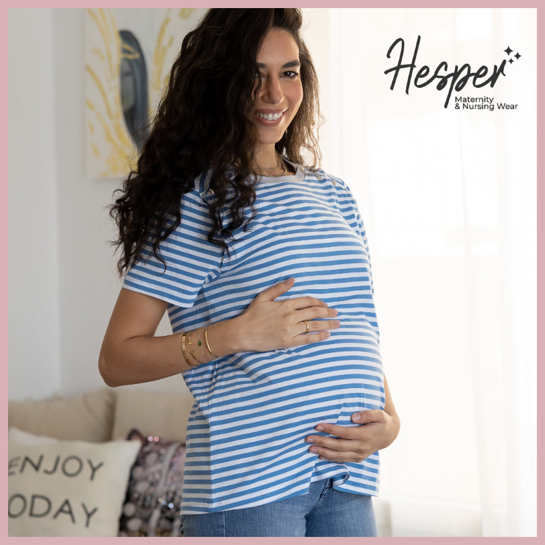 SummerEase Half Sleeve Snap Nursing Maternity T-Shirt