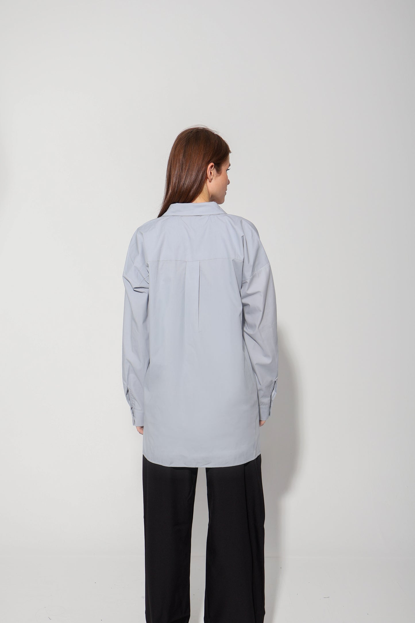 Oversized Cotton Maternity Shirt