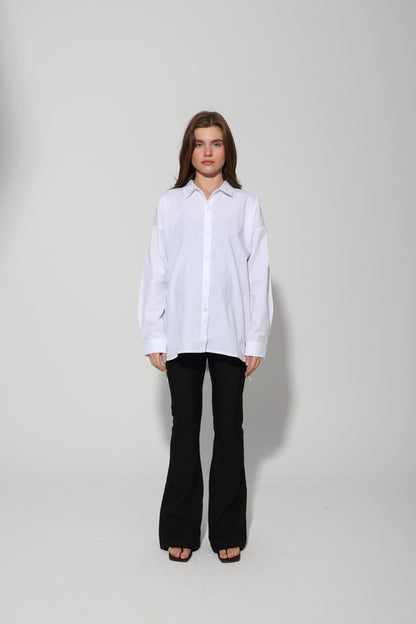 Oversized Cotton Maternity Shirt
