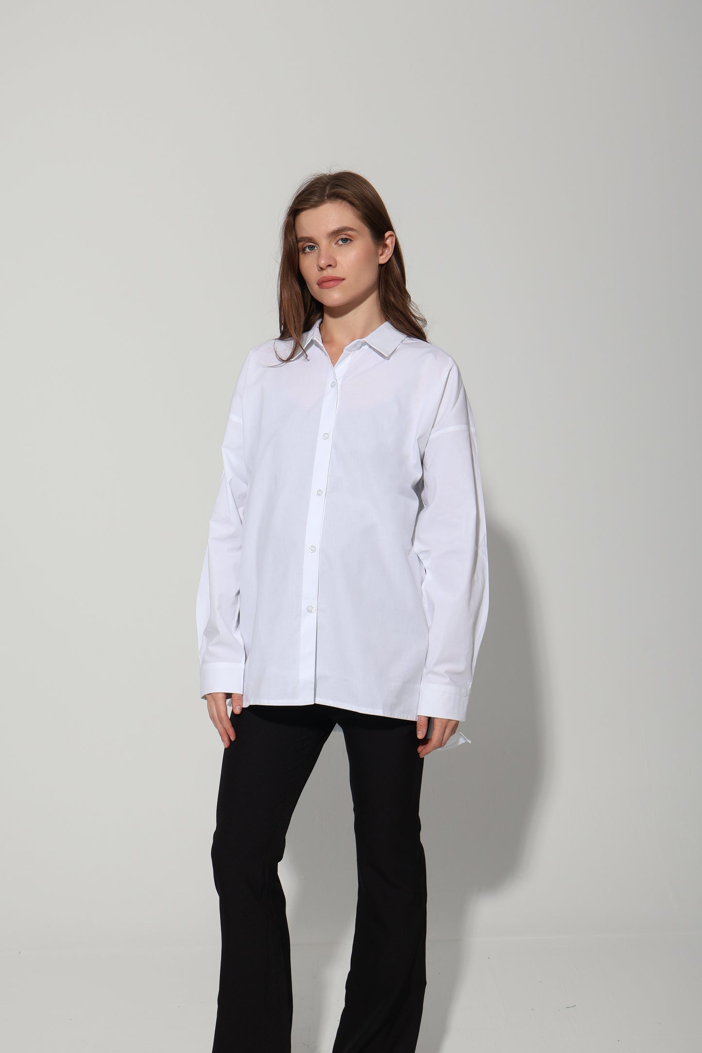 Oversized Cotton Maternity Shirt