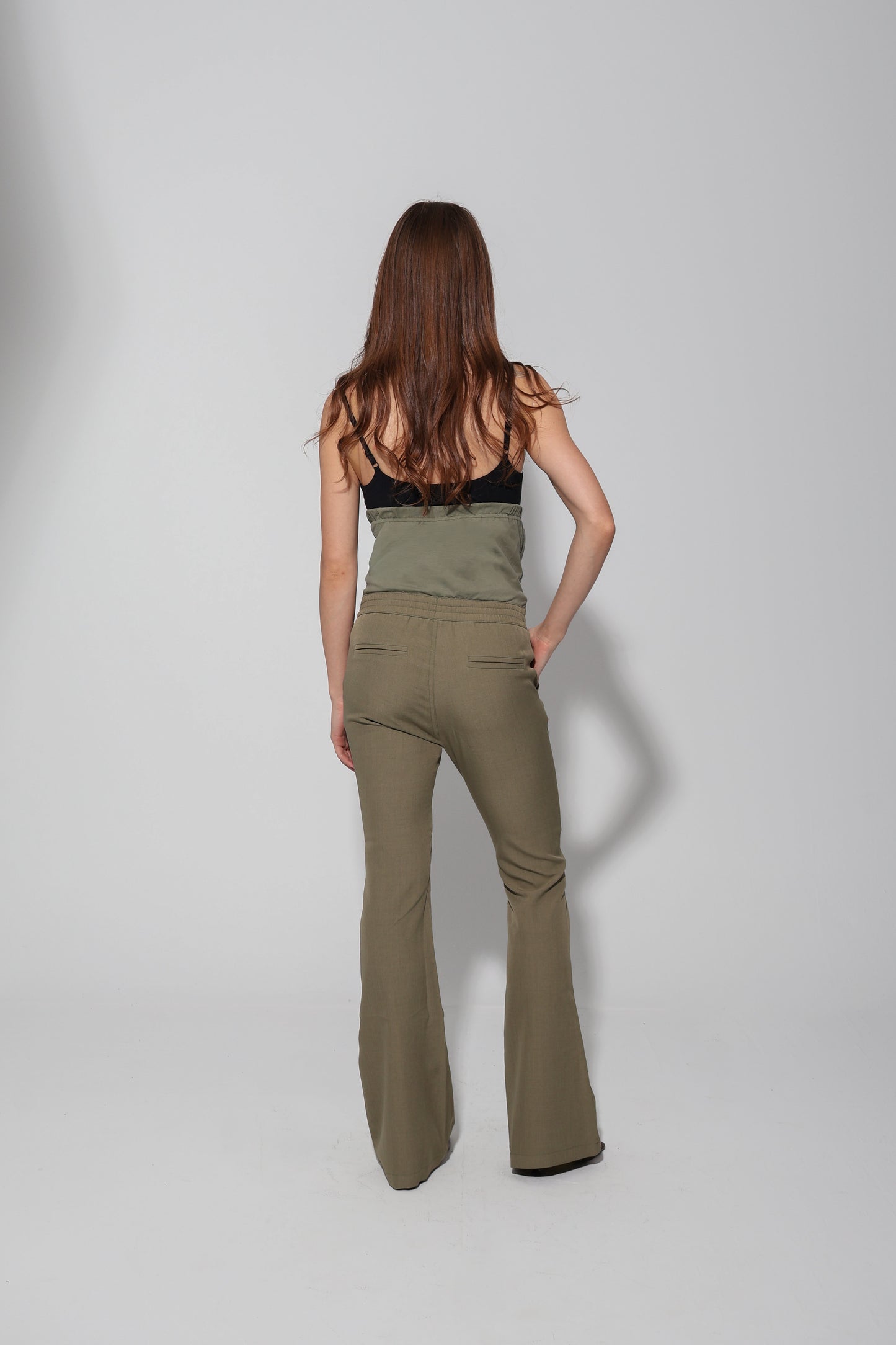 Tailored Formal Over-Belly Flare Maternity Pants