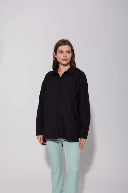 Oversized Cotton Maternity Shirt