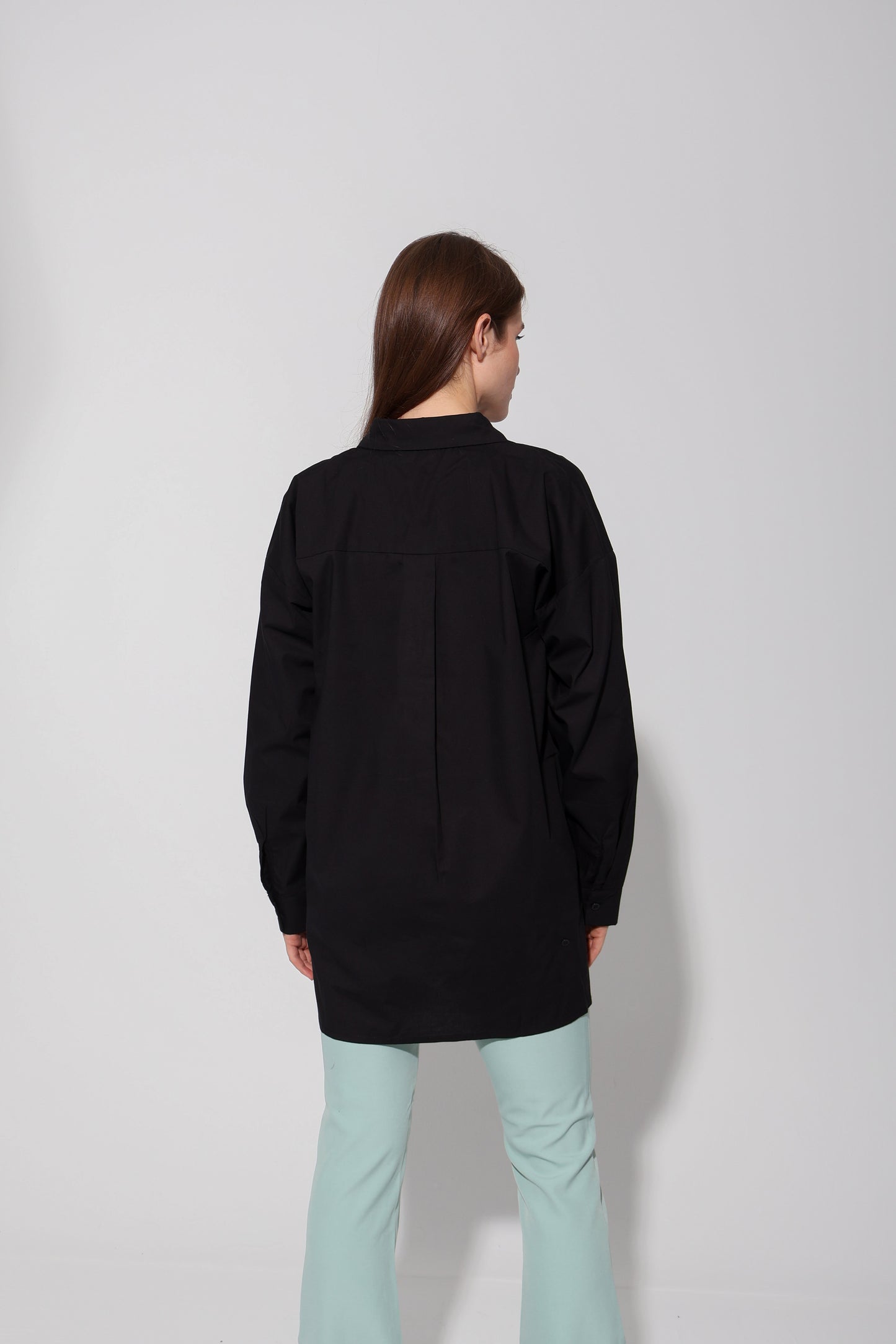 Oversized Cotton Maternity Shirt