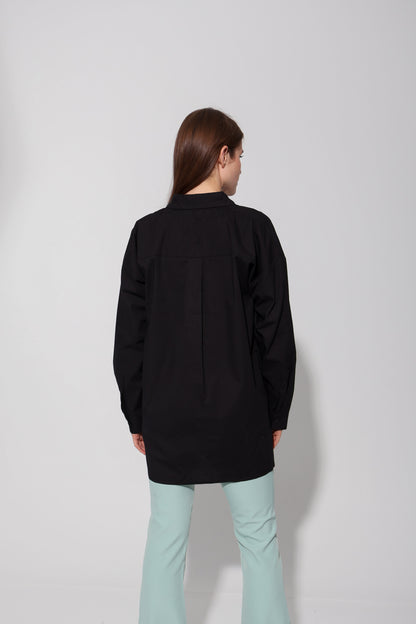 Oversized Cotton Maternity Shirt