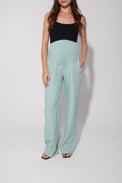 Tailored Formal Over-Belly Straight-Leg Maternity Pants