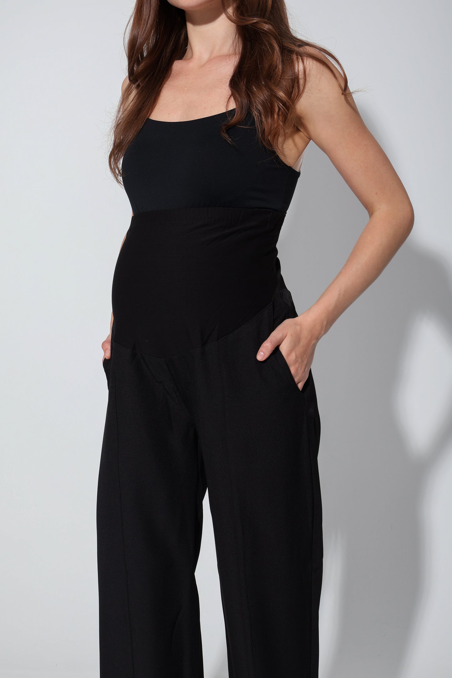 Tailored Formal Over-Belly Straight-Leg Maternity Pants