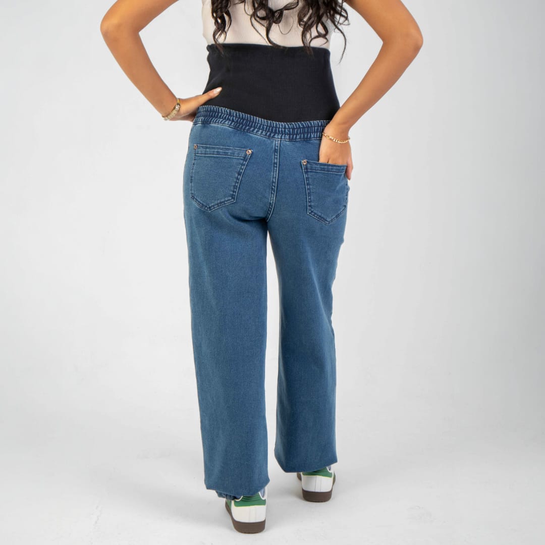 Wide-Leg Maternity Jeans