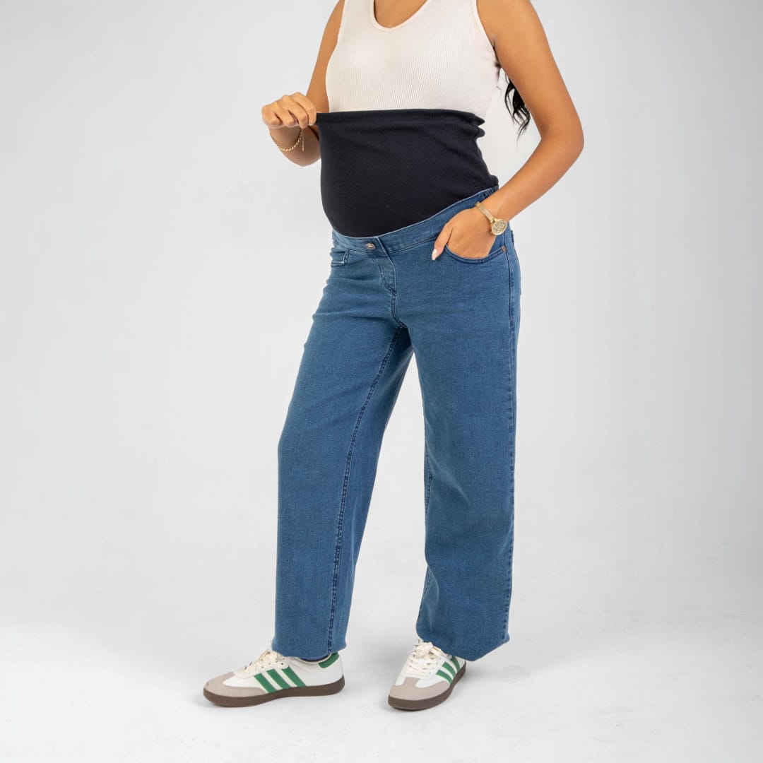 Wide-Leg Maternity Jeans