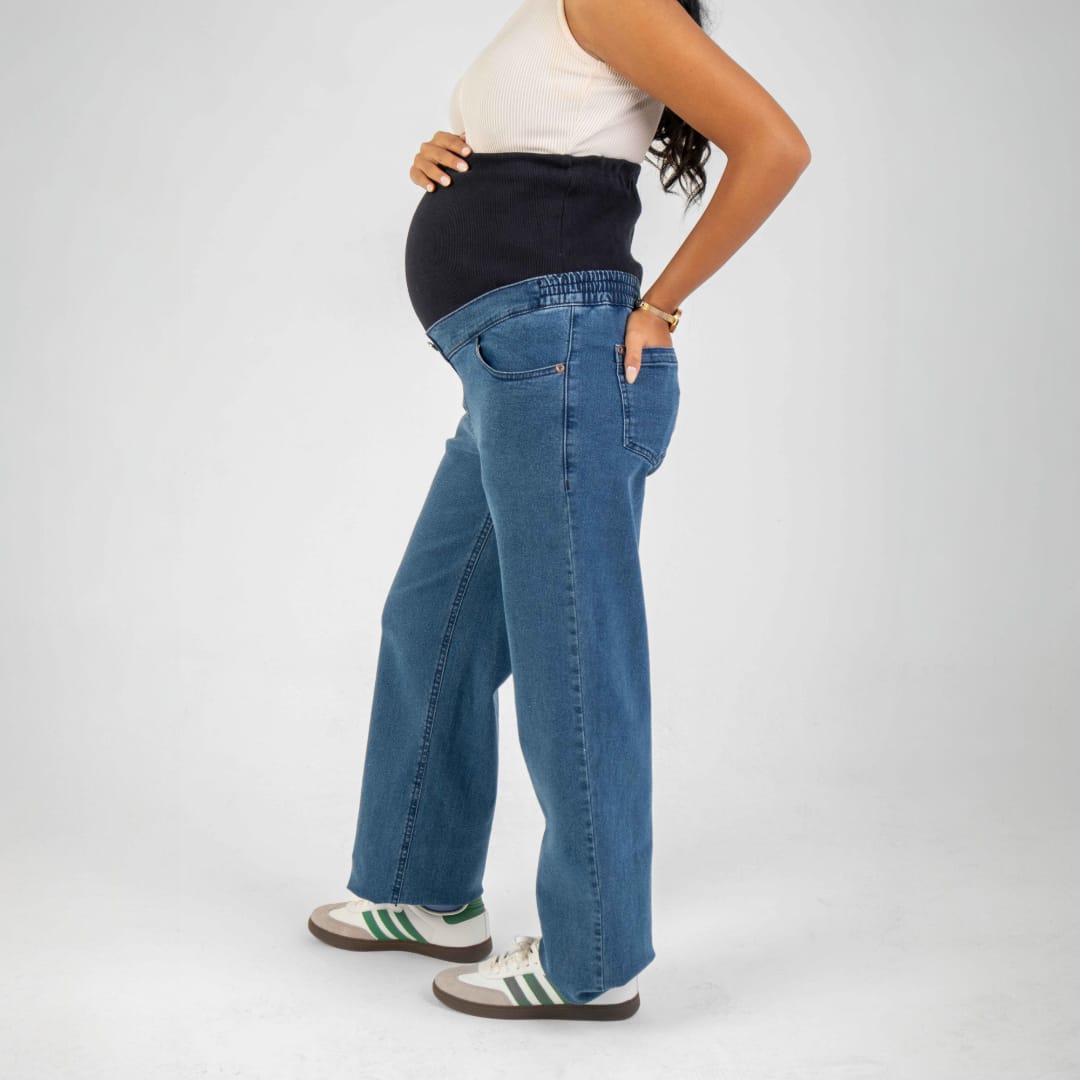 Wide-Leg Maternity Jeans